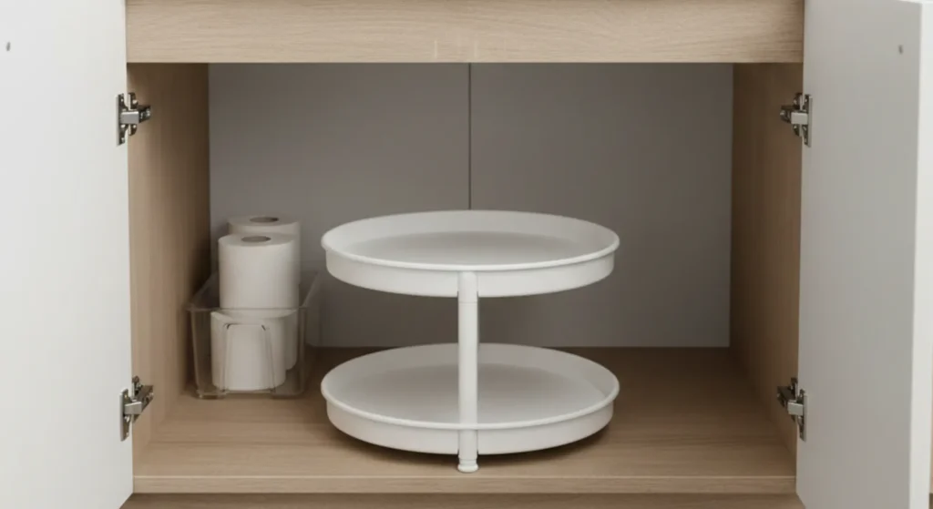 Add a Lazy Susan to Cabinets