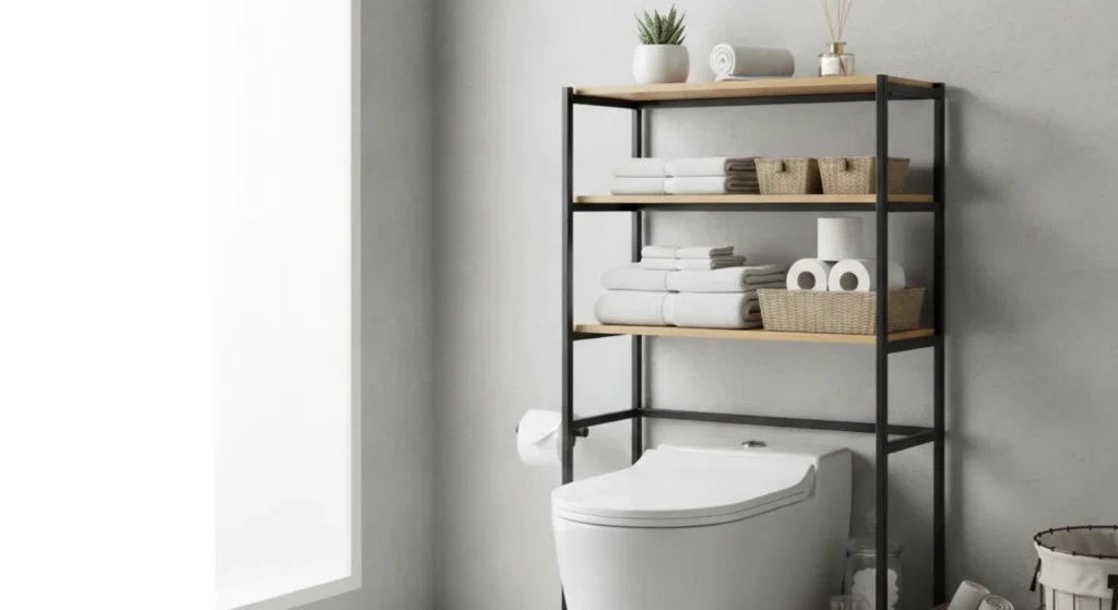 Add an Over-the-Toilet Shelf