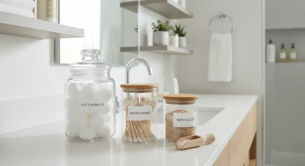 Use Clear Jars for Small Items