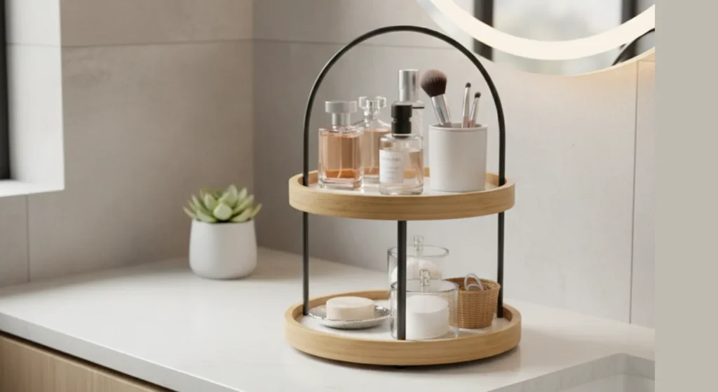 Utilize Tiered Trays on Counters