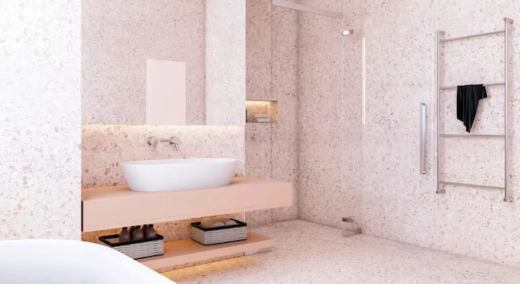 Install Terazzo Tile in bathroom