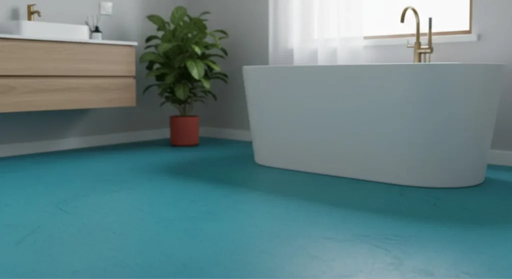 Modern Linoleum floor for bathroom