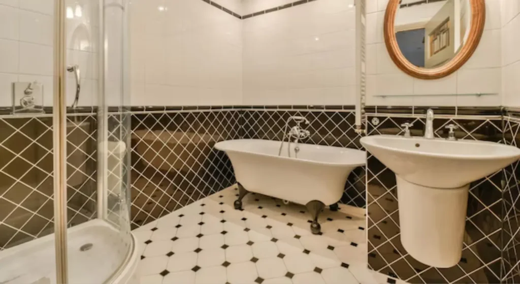 Use Tile Wainscoting