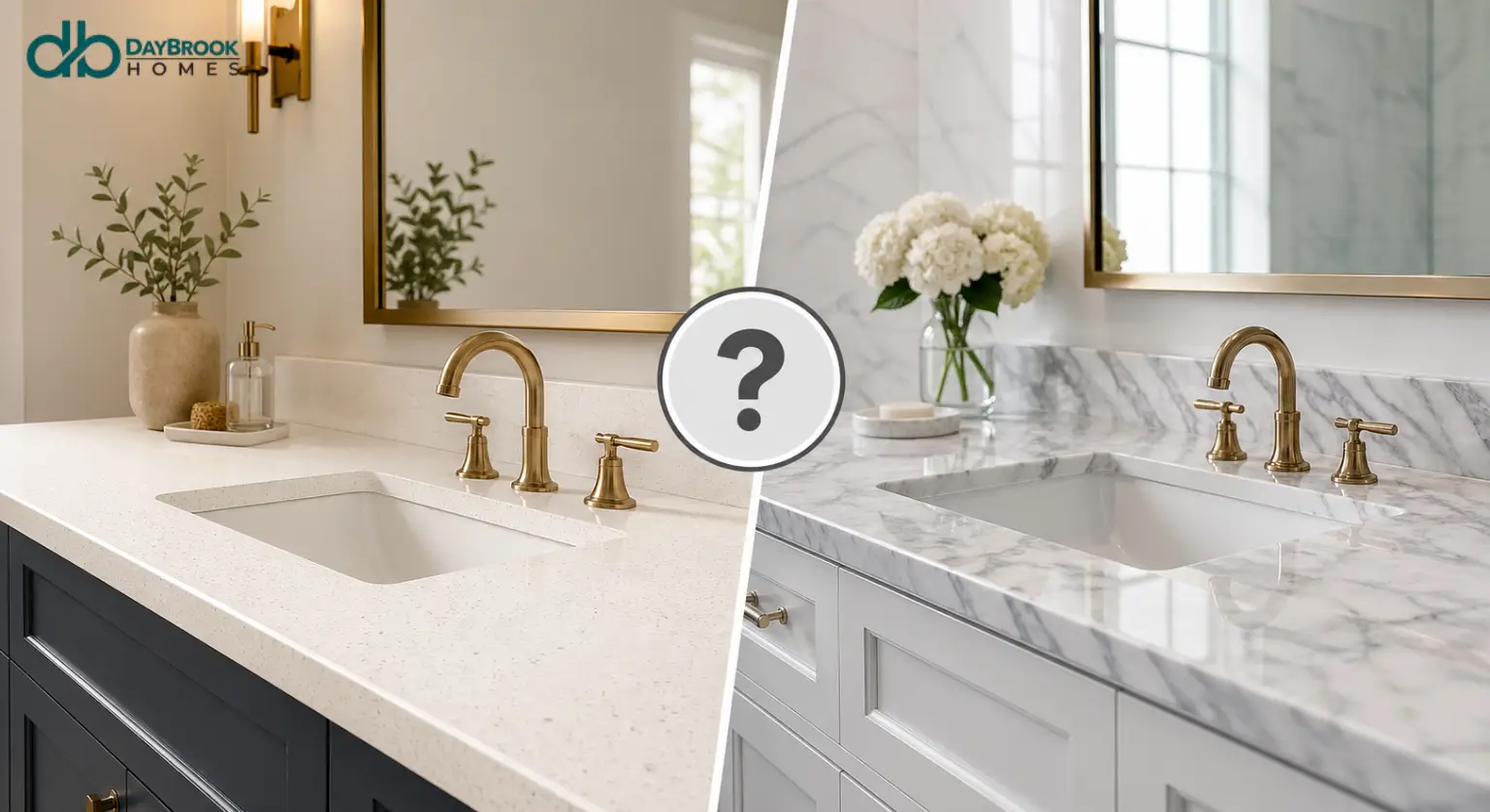 Best Vanity Material, Quartz or Marble Honest Comparison