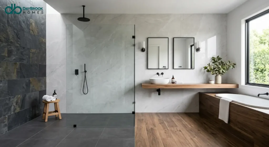 Modern Tile Patterns and Natural Finishes​