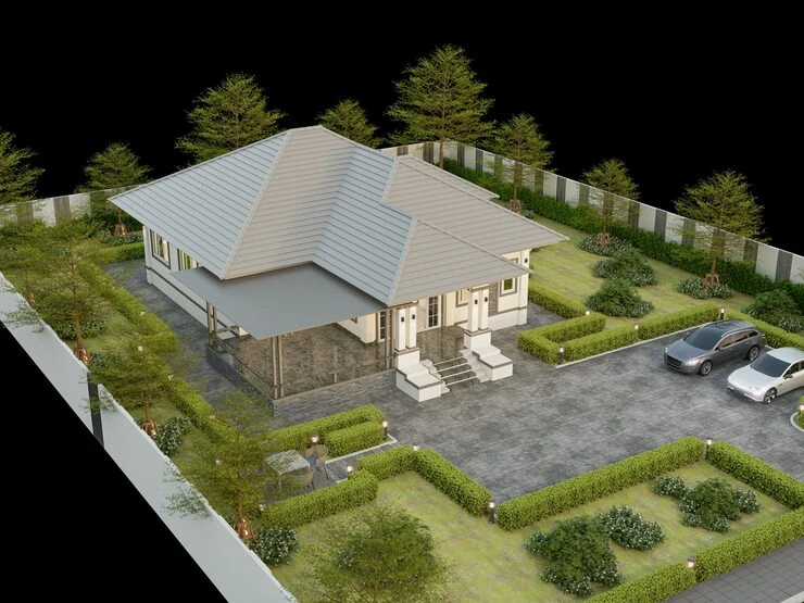 model house with house top car background 1285444 146